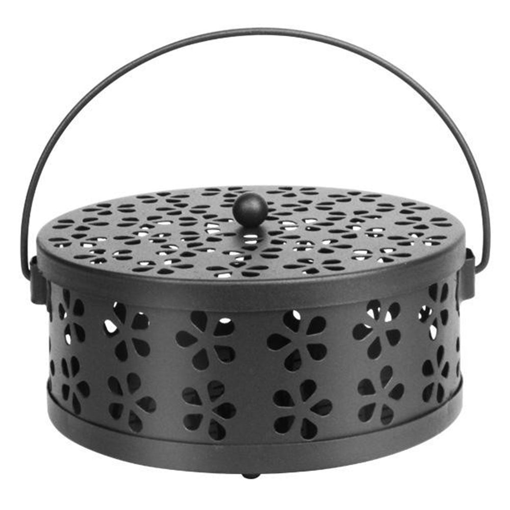AOTU Camping Iron Mosquito Incense Coil Holder Box with Lid for Home AOTU Camping Iron Mosquito Incense Coil Holder Box with Lid for Home